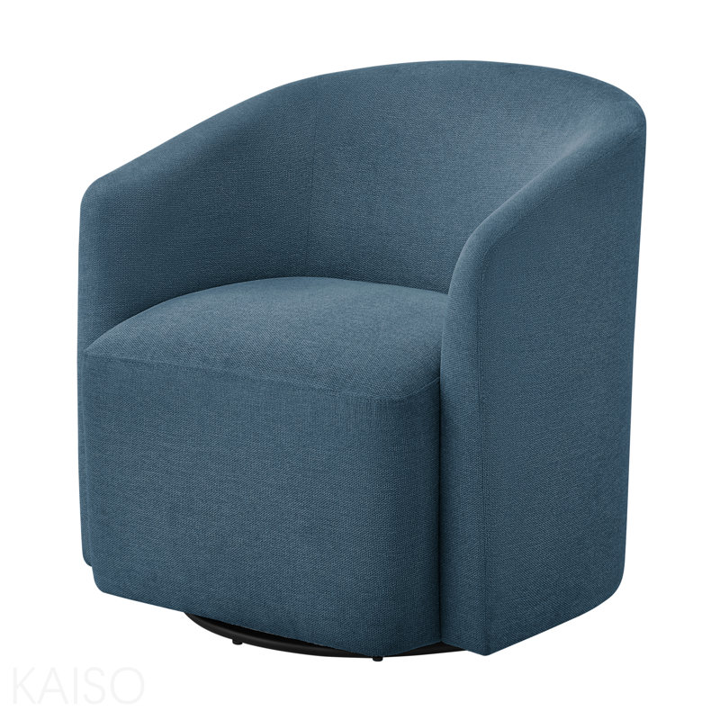 Fauteuil d'appoint pivotant en tonneau - bleu, Blue