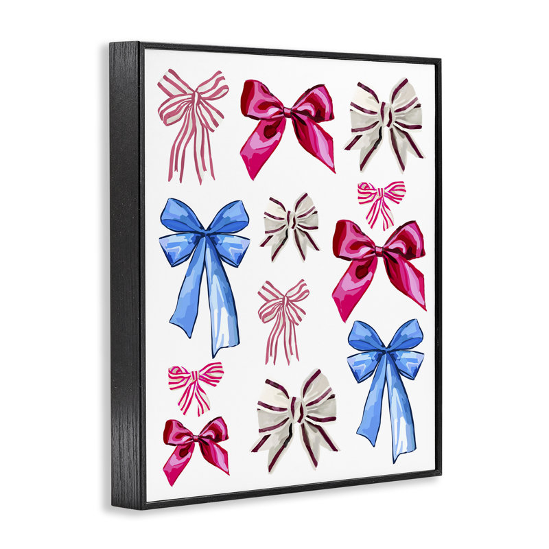 Art à giclée à rubans de mode variée par Amelia Noyes, Giclée encadrée noir minuit, H 14 po x l 11 po