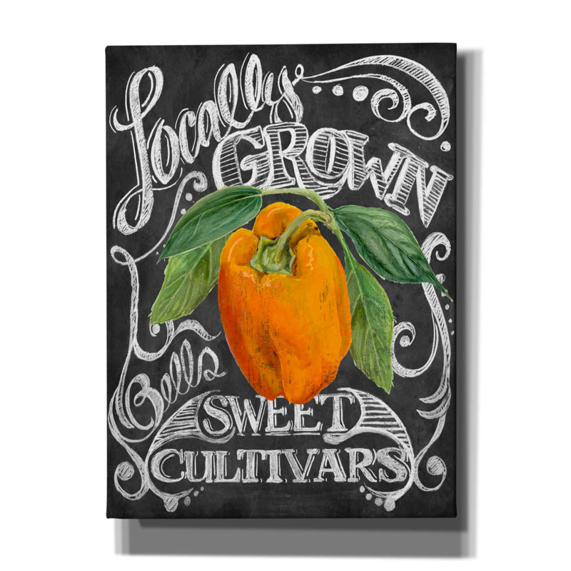 «Epic Graffiti» «Chalkboard Pepper» par Art Licensing Studio, art mural sur toile, 40 po x 54 po