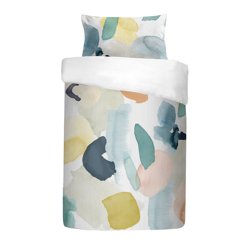 Solice Cotton Abstract Duvet Cover Set with Pillowcases Included, Single Duvet Cover + 1 Standard Pillowcase