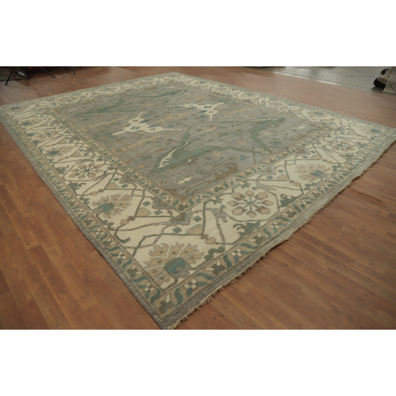 Grand tapis indien fait à la main Oushak 12 x 15