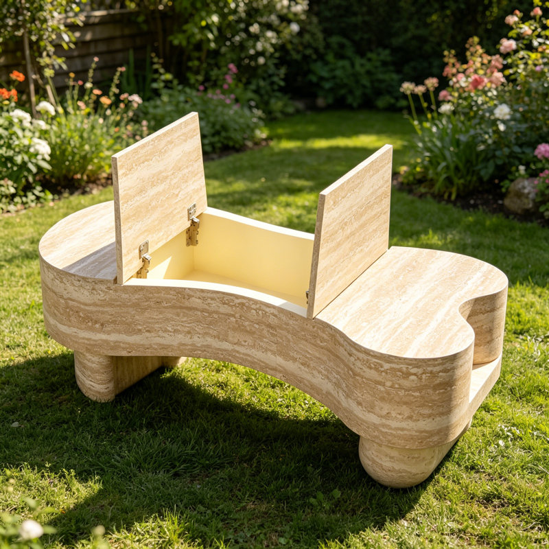 Table basse avec plateau rabattable