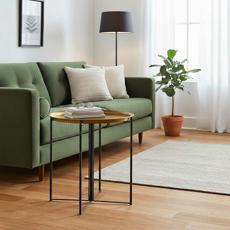 Dunnigan Tray Top Cross Legs End Table