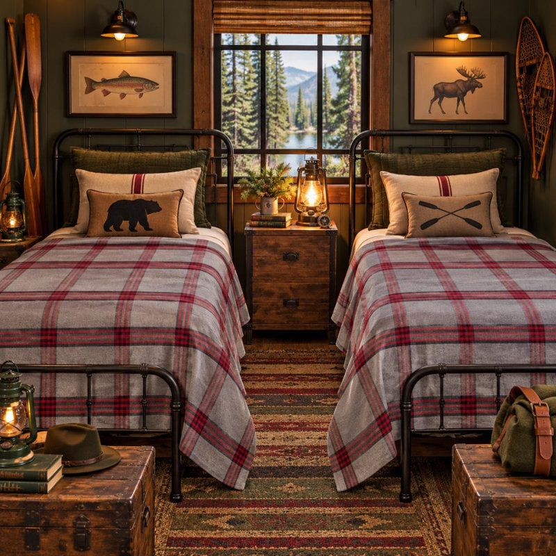 Pendleton Eco Wise Camp Plaid Twin Blanket, Twin Extra Long