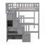 Lit mezzanine double avec bureau-1390849291