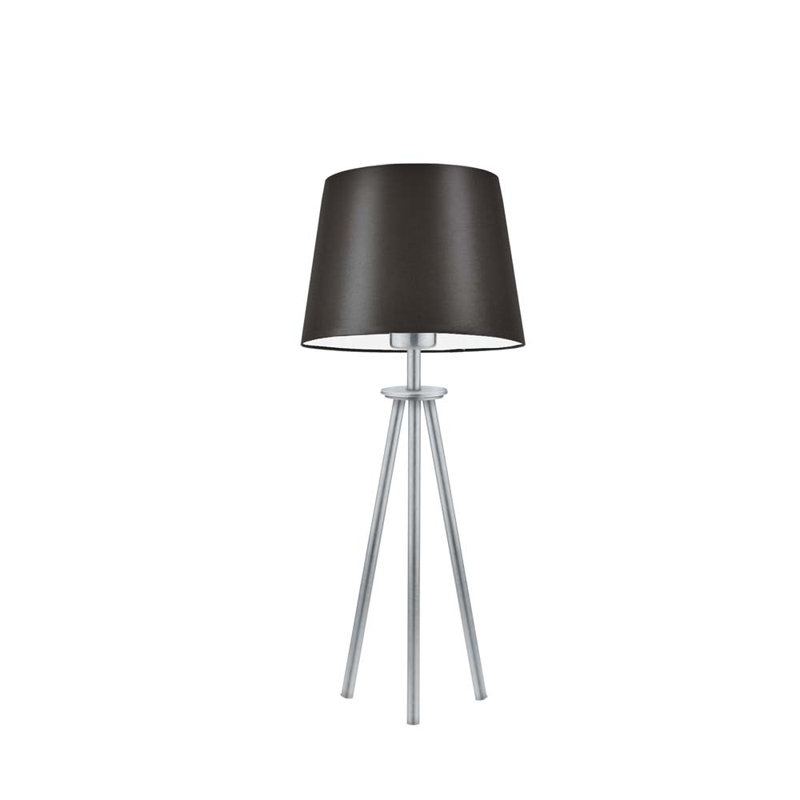 Addilyna Metal Tripod Lamp, Silver, Brown