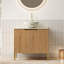 Meuble-lavabo simple avec plateau en pierre frittée