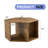 Hexagonal MDF Coffee Table, Characteristic Pattern Stickers, Multi-Hole Design To Give More Storage Space