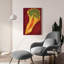 «Veggies On Red L Carotte» par Andrea Strongwater, art mural en verre acrylique-102456544