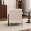 Chaise d'appoint rembourrée de style Mid-Century avec pieds en bois massif-1082468180
