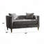 Causeuse en velours Sidonia avec 2 coussins