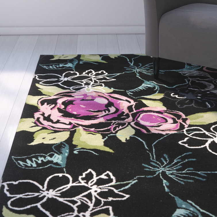 Matthews Hand Tufted Wool Floral Rug