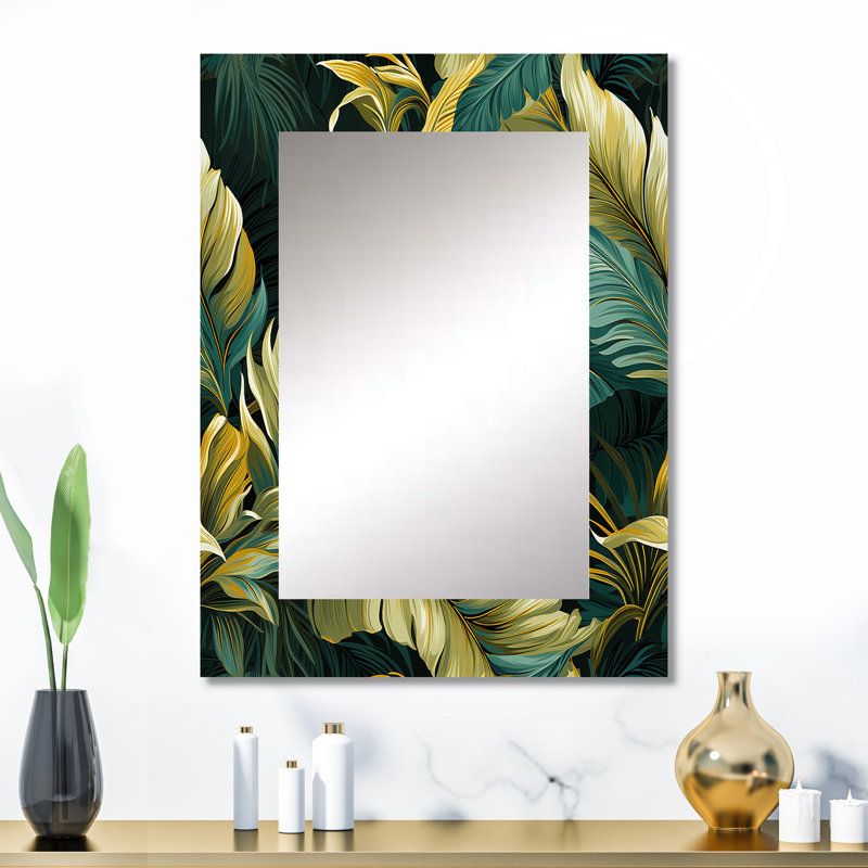 Decarion Mirage Radiance, motif tropical - miroir tropical, 32 po x 24 po
