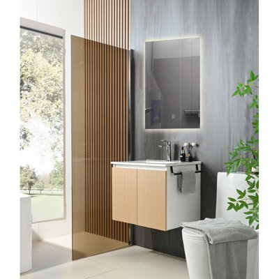 Compartiment de rangement pour meuble-lavabo mural avec lavabo pour salle de bain Goodyo
