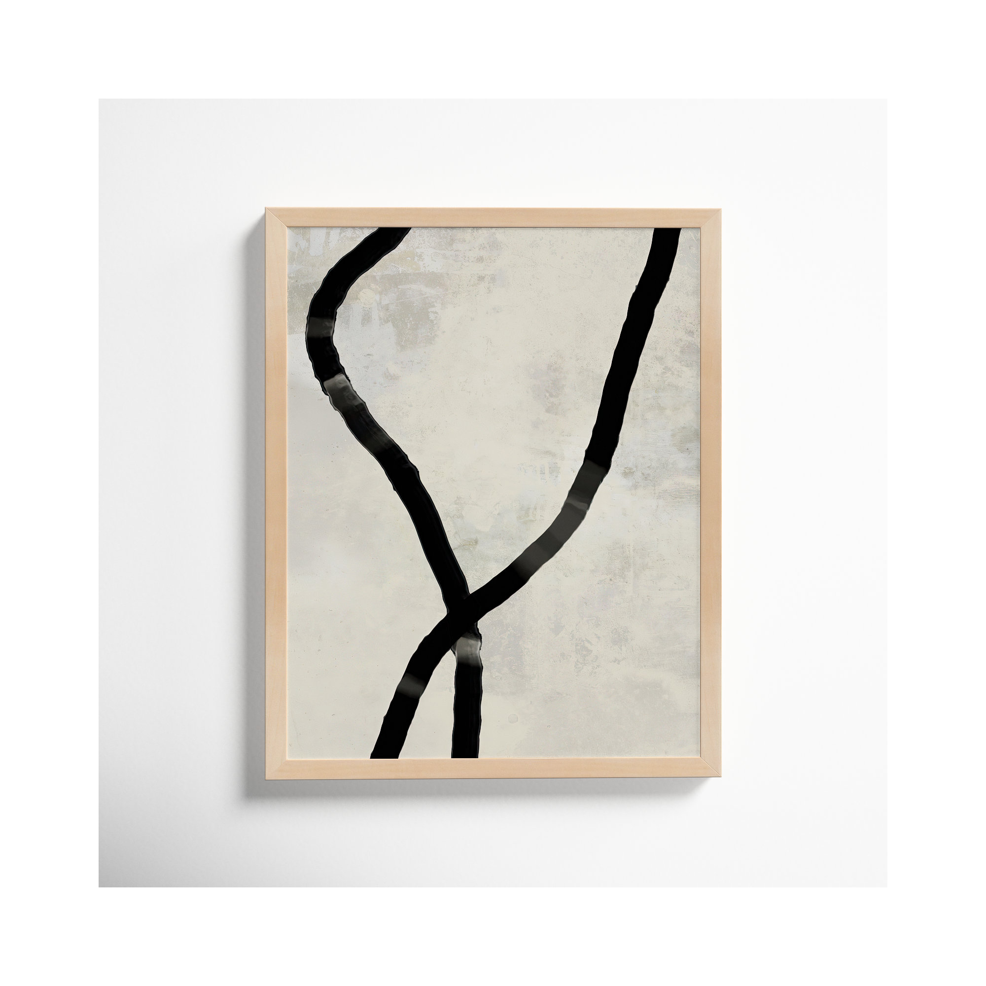 Black Rope 5 by Jacques Pilon, 25" H x 20" W x 1.25" D, Brown