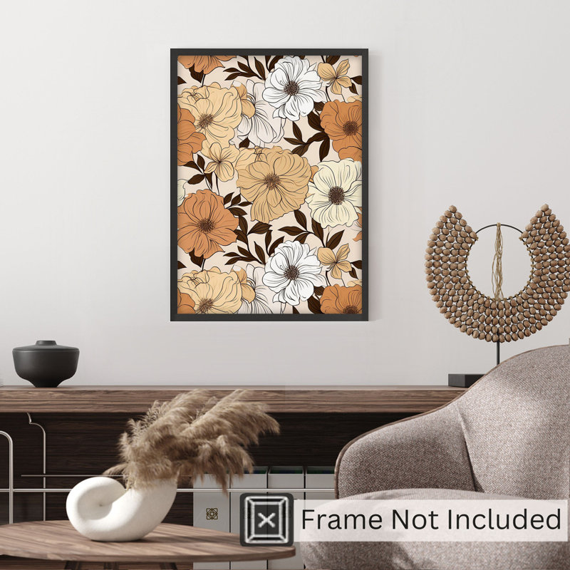 «Holiday Autumn Fall Flowers VI», reproduction d'art sans cadre, H 14 po x l 11 po