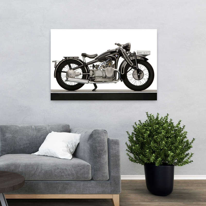 1934 Bmw R11 730Cc Moto Art classique, H 32 po x l 48 po