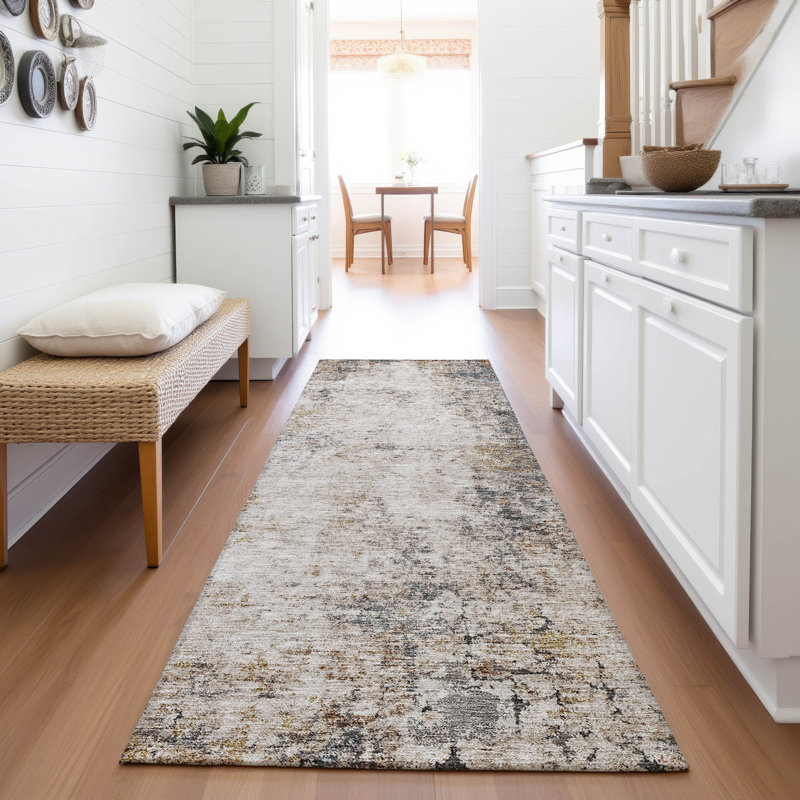 Premium Machine Washable Lyndhurst AMF1179 Modern Rug, Runner 2'3" x 7'6"