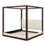 Lit plateforme moderne à baldaquin avec tête de lit rembourrée-540425168