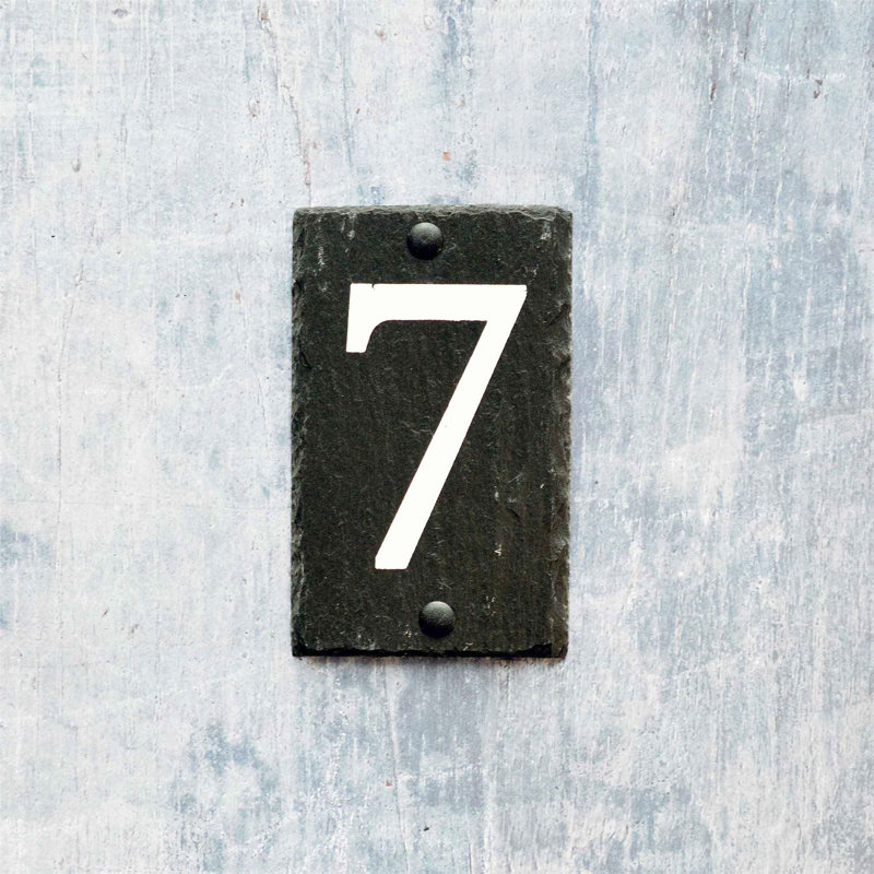 Nicola Spring - Slate House Sign - 9 x 14.5cm, 7