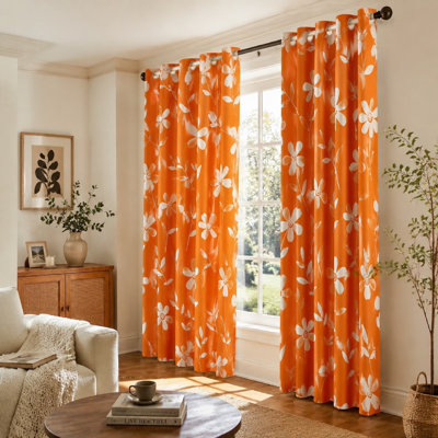 2Pcs rideaux à œillets à imprimé floral, style printanier mignon, décoration intérieure vibrante, obscurcissement artistique de la pièce à motif floral pour la vie