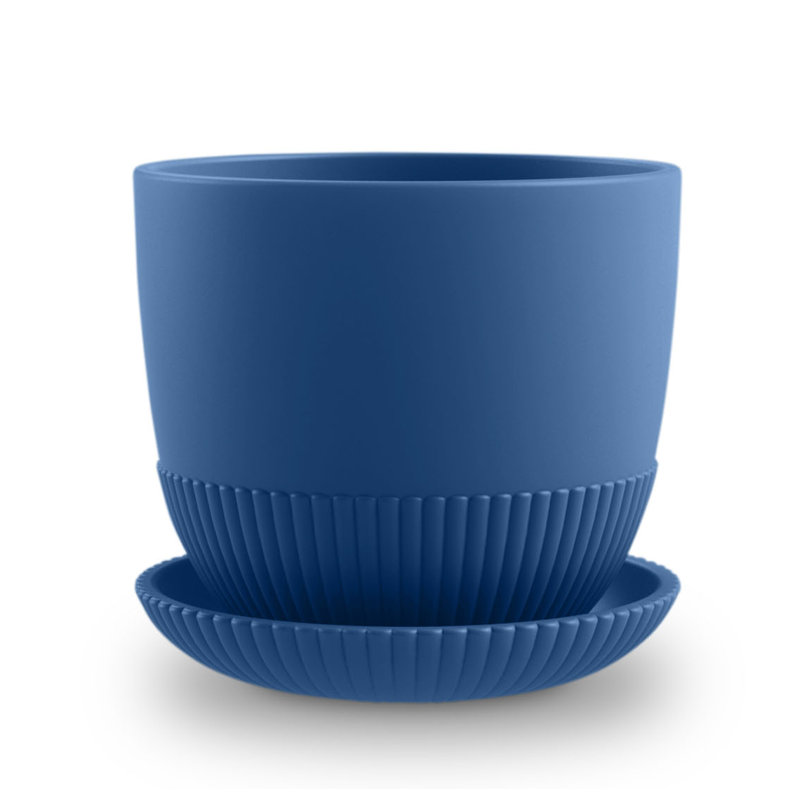 Emaliya Pot Planter, Blue, 20.1 cm H x 15.2 cm W x 15.2 cm D