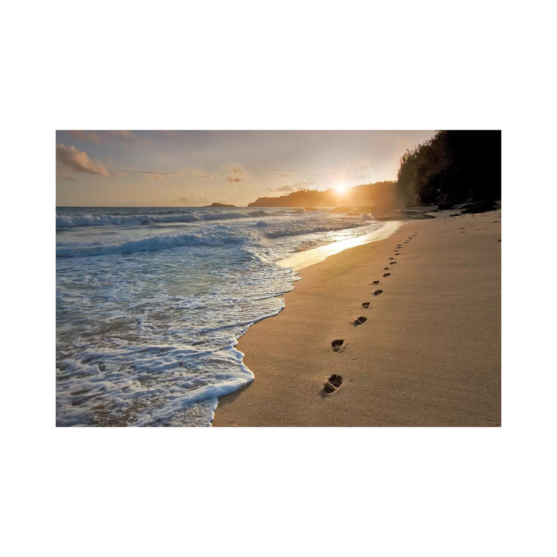 Empreintes de pas sur le sable, H 12 po x l 18 po x 1,5 po