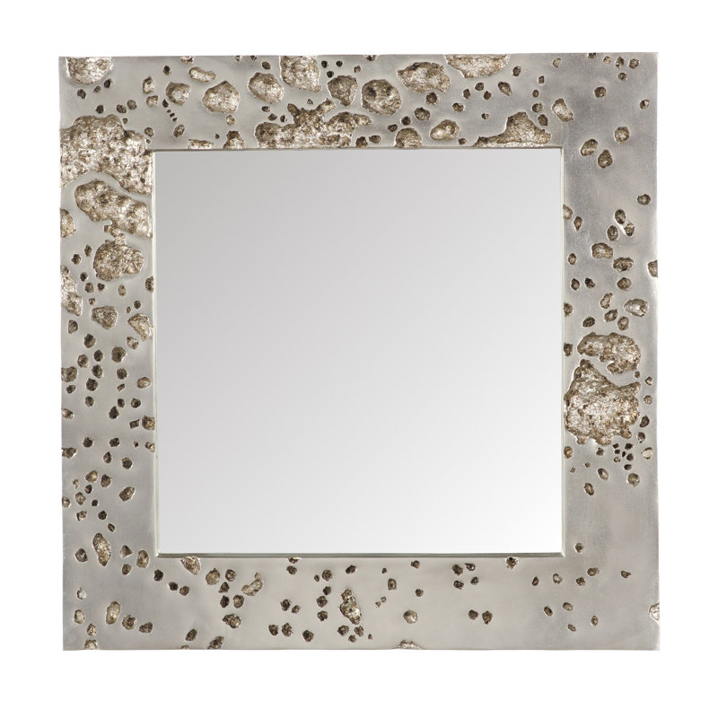 Splotch Beveled Accent Mirror, Silver