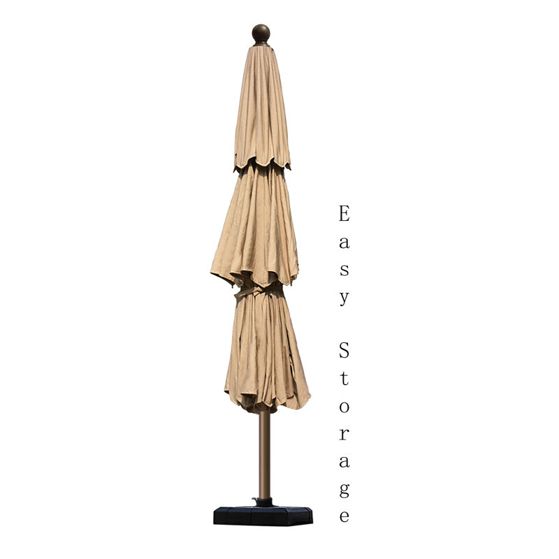 Parasol de marché 9 pi, Beige foncé