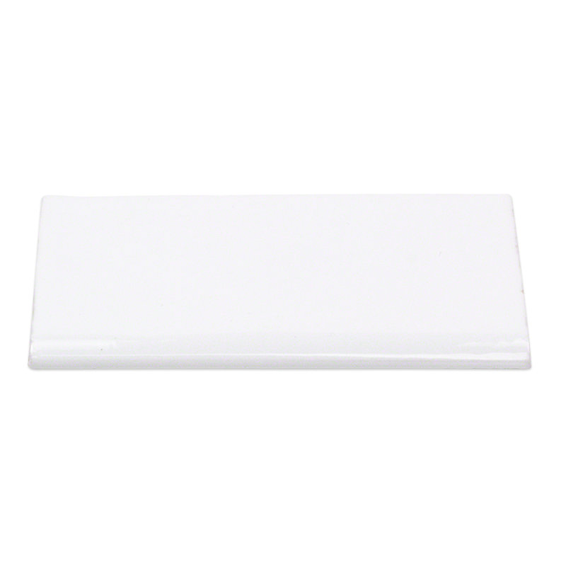 Catalina White 3x6 Polished Ceramic Bullnose Tile Trim