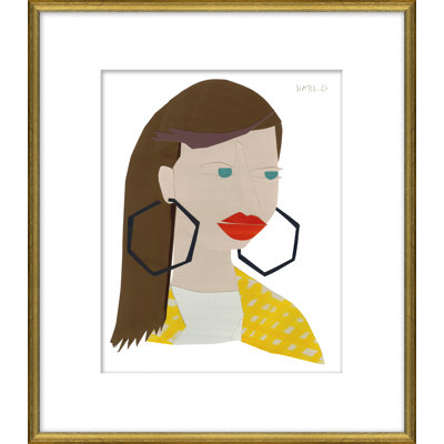 «Sheila» par Susan Hable - Peinture encadrée sur papier