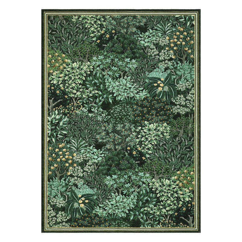 Tapis de jardin Botanical Forest, Rectangle 10 pi x 13 pi, Vert