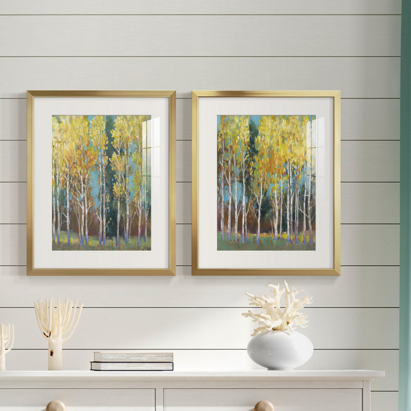 Aspen Grove I - reproduction encadrée de qualité supérieure - prête à être accrochée