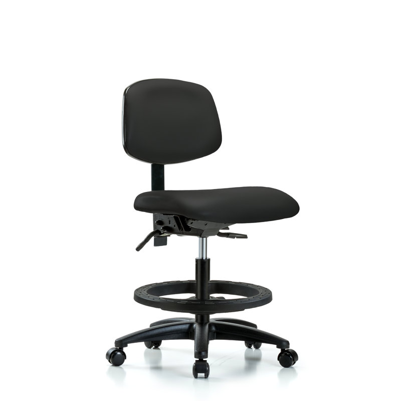 Chaise de dessin Lyra, Noir, Roulettes, Non inclus