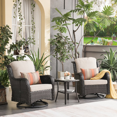 Guillen 2 - Person Patio Conversation Set with Cushions