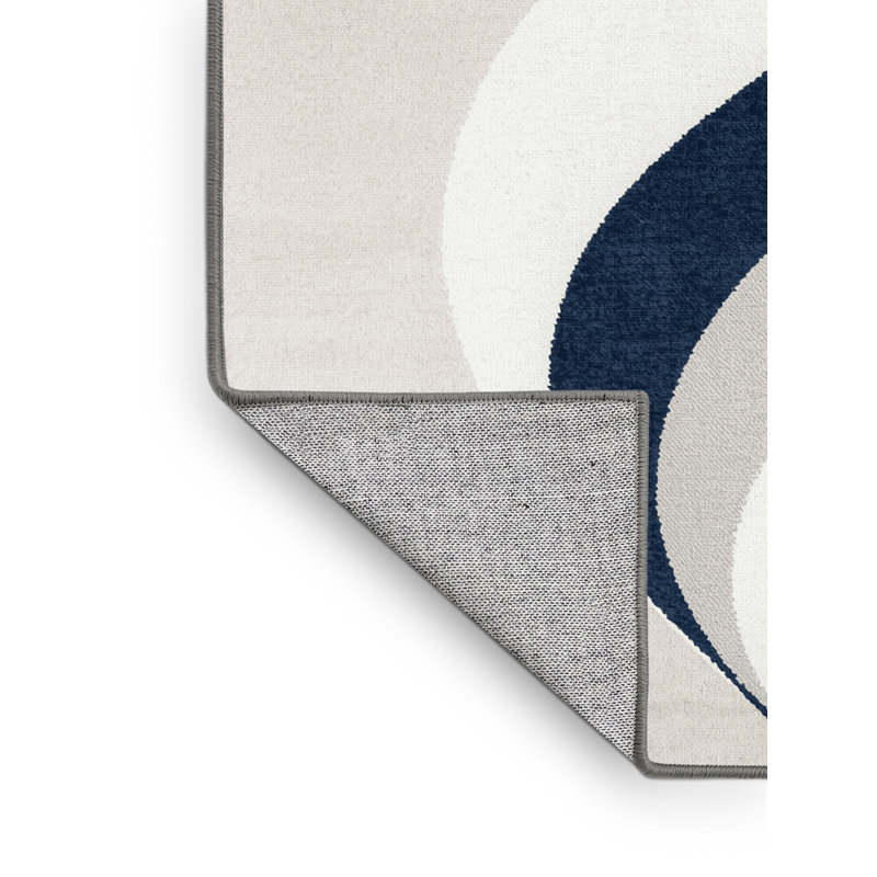 Machine Washable Ritner Hanukkah Modern & Contemporary Abstract Rug in Gray – Gray Binding, 5x7