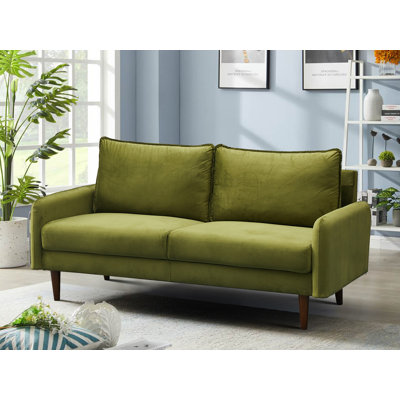 Gelsomino 70.5" Velvet Round Arm Sofa