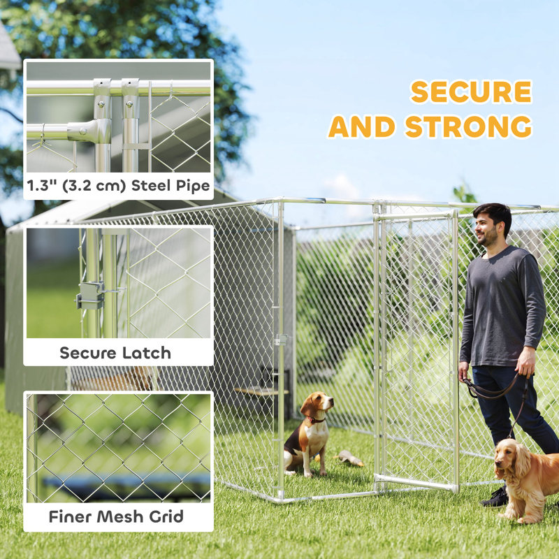 Chenil d'extérieur pour chien Pawhut avec housse imperméable et résistante aux UV