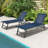 Outdoor Metal Chaise Lounge with Table-656384991