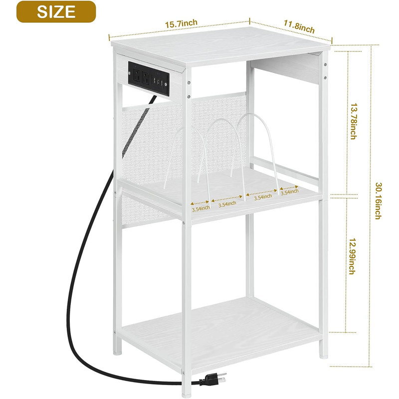 30.16'' H Media Shelves, White