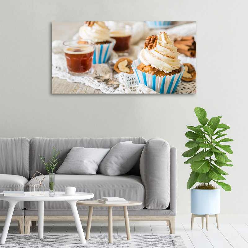 Cupcakes - Print, 50cm H x 100cm W x 2cm D, Wrapped Canvas