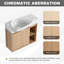 Meuble-lavabo moderne 26 po avec lavabo asymétrique