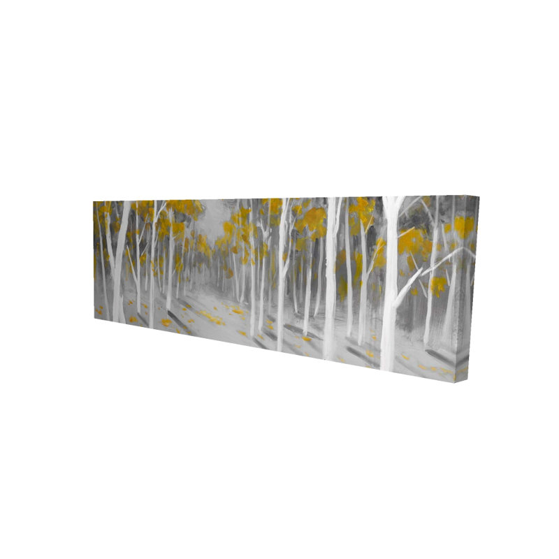 Yellow Birch Forest - Trees Contemporary Canvas Wall Art
