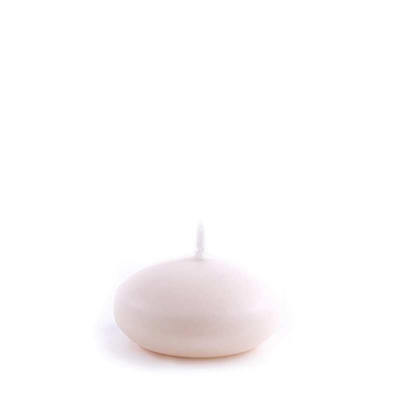 Bougie flottante sans parfum, Ivoire, H 1 po x l 2 po x P 2 po