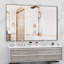 Miroir de salle de bain contemporain, miroir mural avec cadre en aluminium-1965853090
