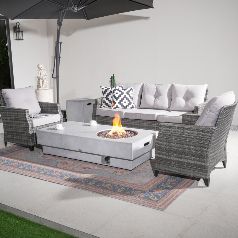 Caerwyn 5-Person Sofa Seating Group With Cushions