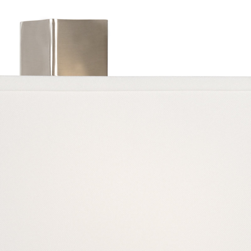 Lampe de table 34 po Jaxon, Nickel brossé / gris naturel, Blanc cassé