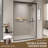 44-48 In. W X 72 In. H Double Sliding Shower Door, Semi-Frameless Bathroom Sliding Door With 1/4" (6Mm) Tempered Glass For Walk-In Shower, Matte Black CM-24D03-48MBX-121271581