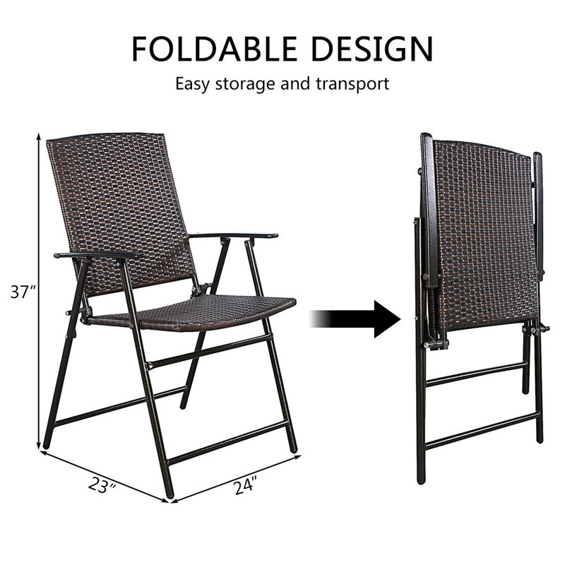 Chaise de terrasse pliante Basit