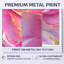 Geode or et marbre rose forme I - ensemble d'art mural en métal luxueux de 2 - imprimé sur métal-130433961